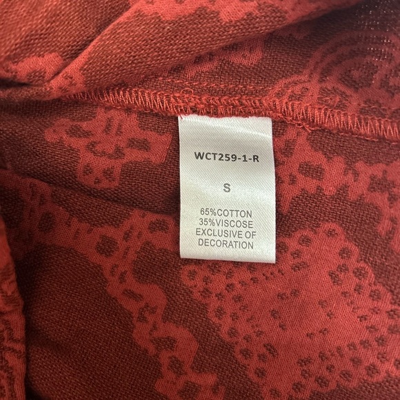 Altar'd State Red Peplum Blouse with Cap Sleeves and Ruffled Details - Picture 9 of 9